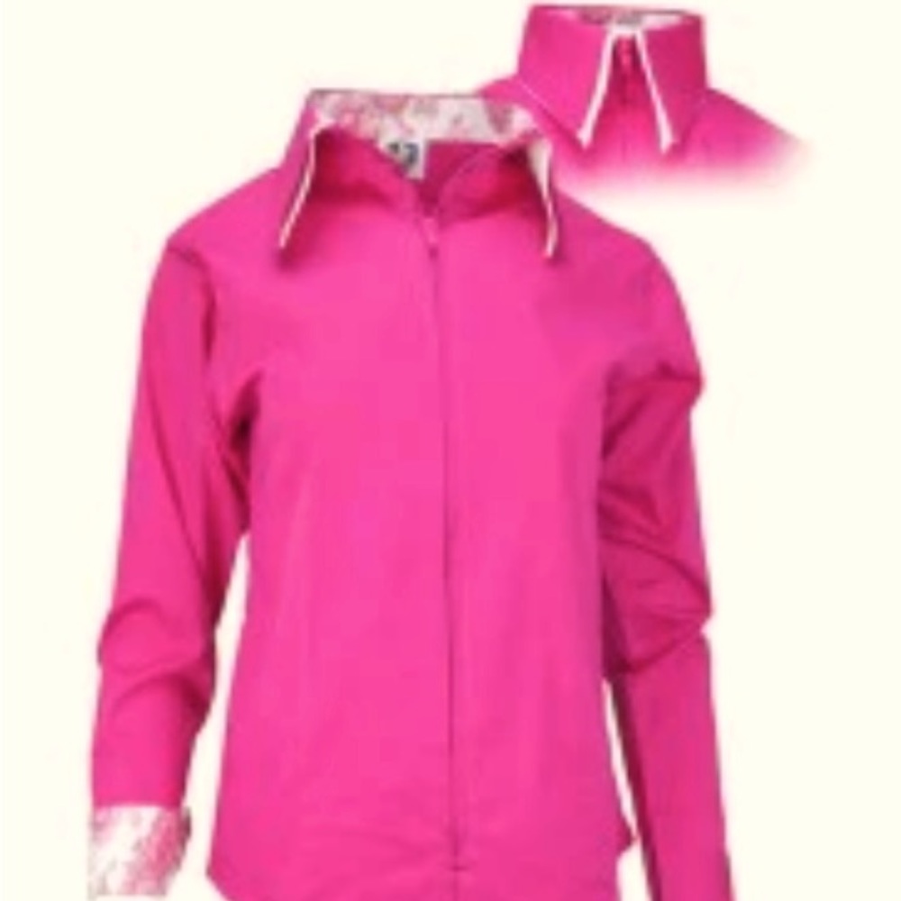 NWOT, Never worn, ROYAL HIGHNESS EQUESTRIAN
Two Toned Zip Up Show Shirt